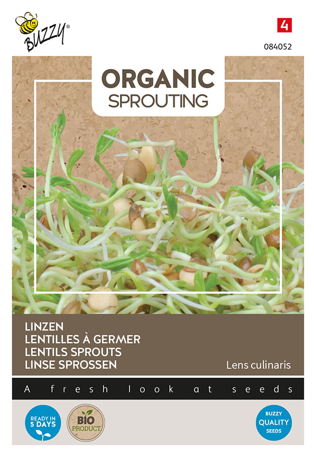 Buzzy Organic Sprouting Linzen Zaden