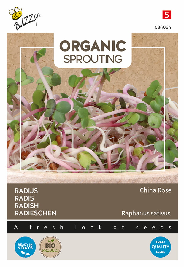 Buzzy Organic Sprouting Radijs Zaden China Rose